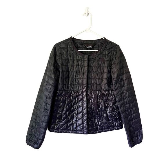THE NORTH FACE JACKET BLACK QUILT SNAP ON Small Petite - Picture 1 of 12